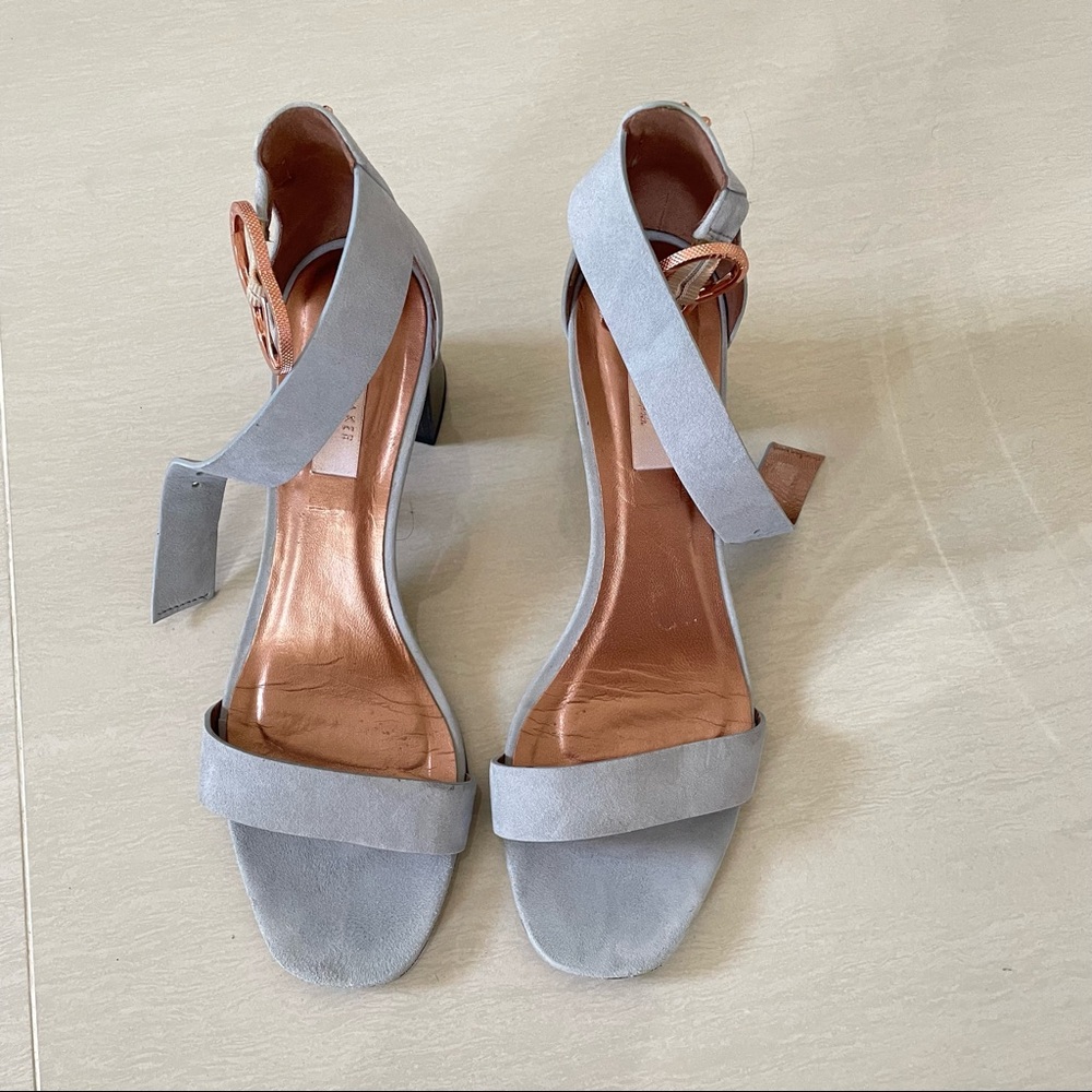 Ted Baker women sandals heels baby blue size 40 9 8.5